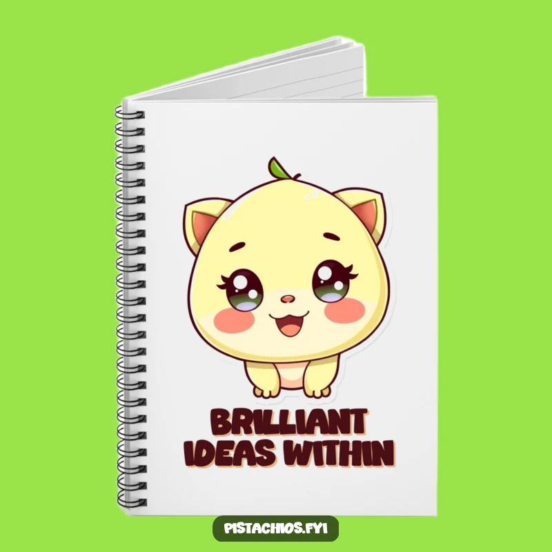 Funny Delighted Pistachio Sparkling Eyes Notebook - Jot Notes with Nutty Joy, Gift