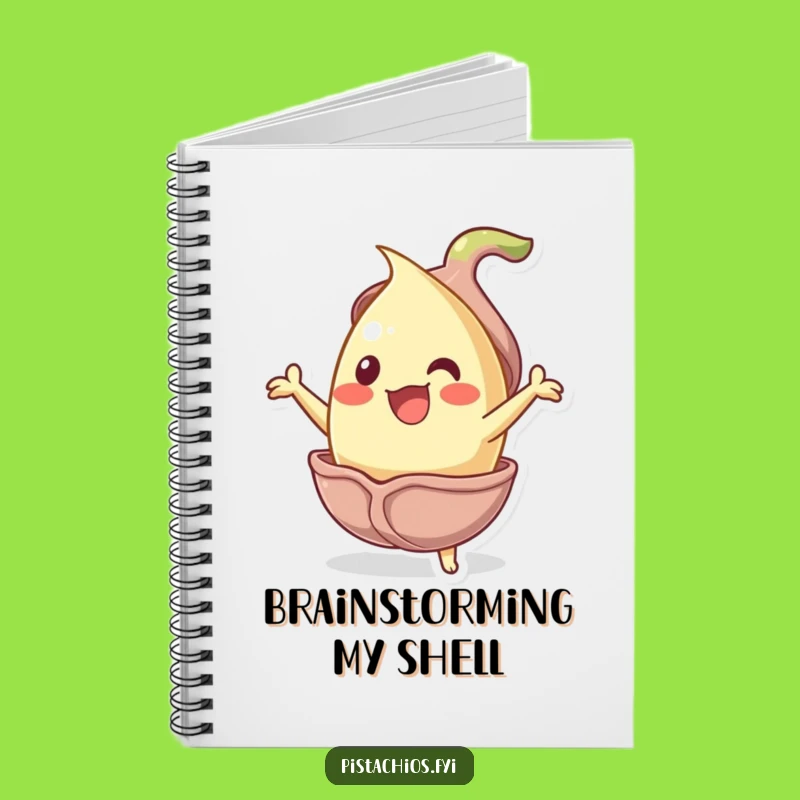 Funny Jubilant Pistachio Notebook - Nutty Cartoon Journal