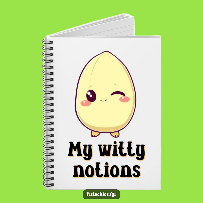 Funny Winking Pistachio Notebook: Jot Down Ideas with Hilarious Cheeky Flair