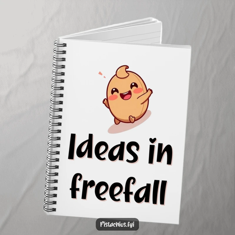 Funny Notebook: A Giggling Hazelnut Character Happily Rolling Downhill, Perfect for Jotting Jokes.