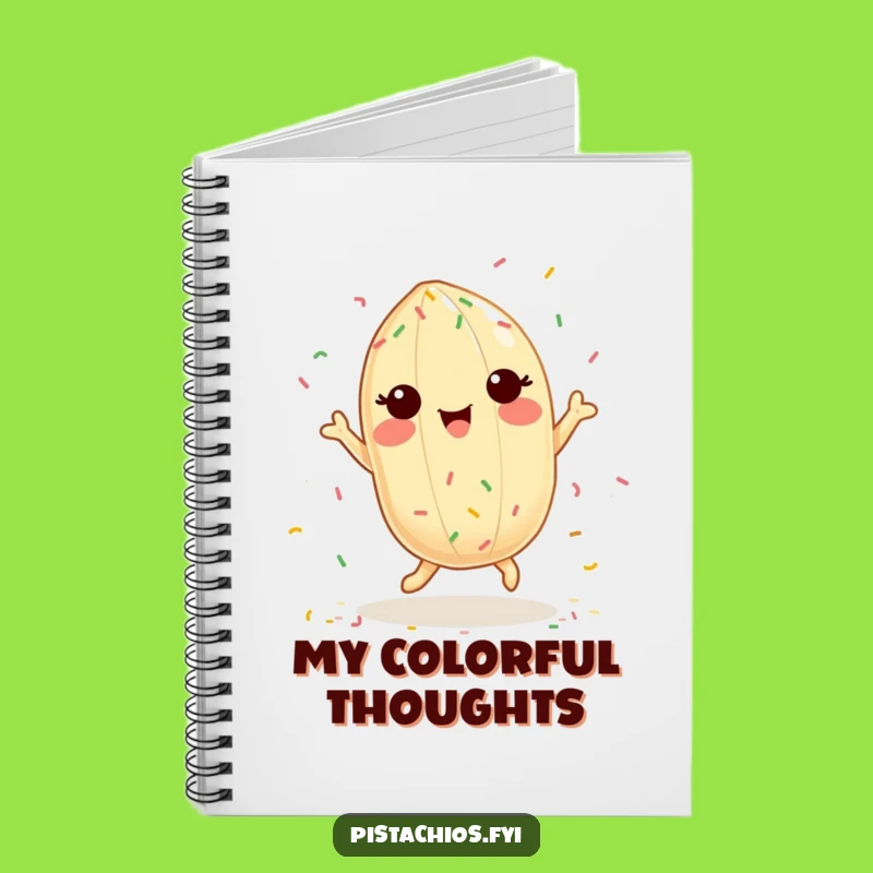 Funny Pistachio Notebook: Delighted Sprinkle Dance Notes