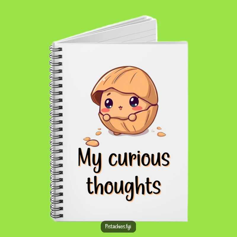 Funny Curious Pecan Notebook: Peeking Shell Design for a Perfect Funny Gift