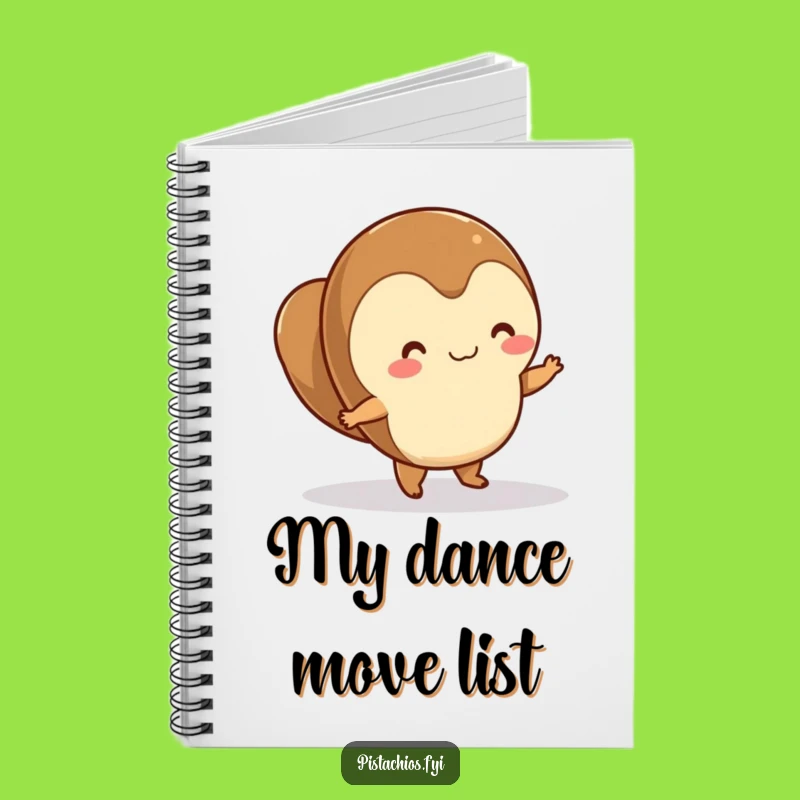 Funny Dancing Hazelnut Notebook: Jot Down Your Moves, Your Groovy Funny Gift
