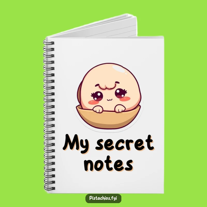 Funny Winking Pistachio Shell Notebook: Jot Down Secrets with a Smile