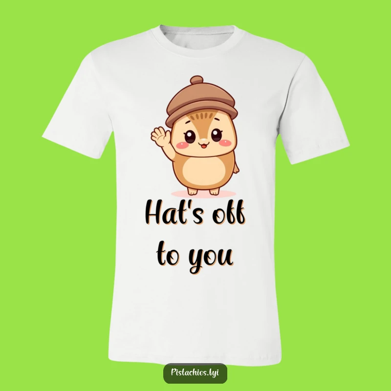 Funny Cheerful Hazelnut T-Shirt: Tiny Hat Wave for a Perfect Funny Gift