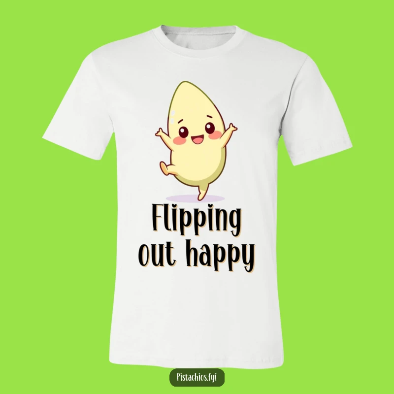 Funny Cheerful Pistachio Cartwheel T-Shirt: Wear Your Energy with This Hilarious Tee!
