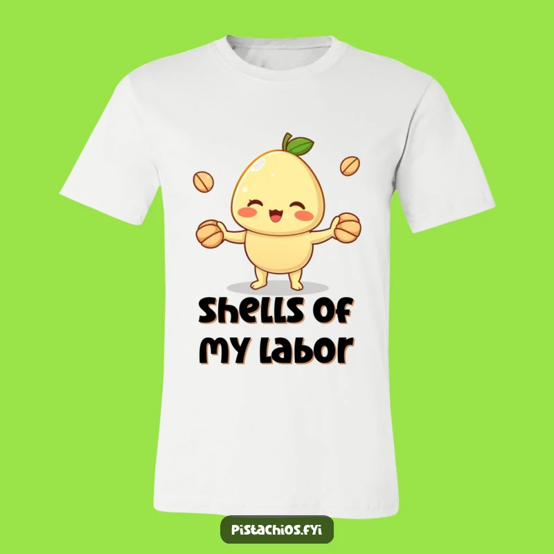 Funny Cheerful Pistachio Juggling T-Shirt: Show Off Your Skills with Hilarious Style
