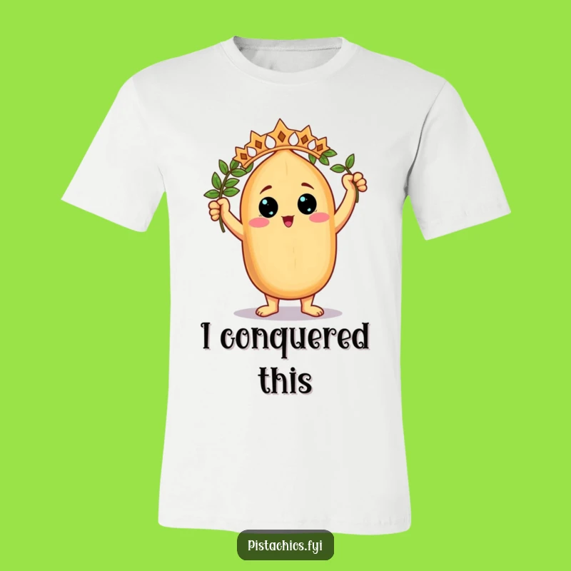 Funny Victorious Nut T-Shirt - Champion Character Style, Ideal Funny Gift for Top Performers
