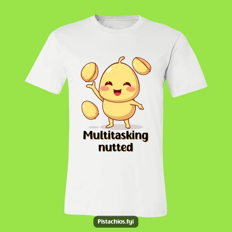 Funny Juggling Pistachio T-Shirt - Smiling Character Tee