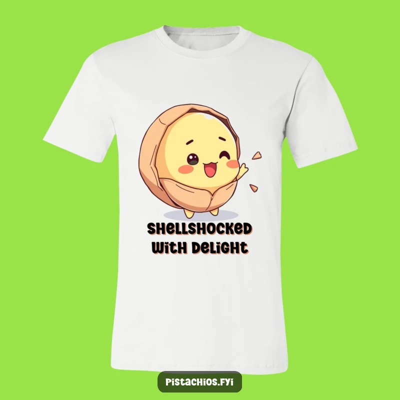 Funny Surprised Pistachio T-Shirt: Wear Your Joyful Shock, A Hilarious Statement