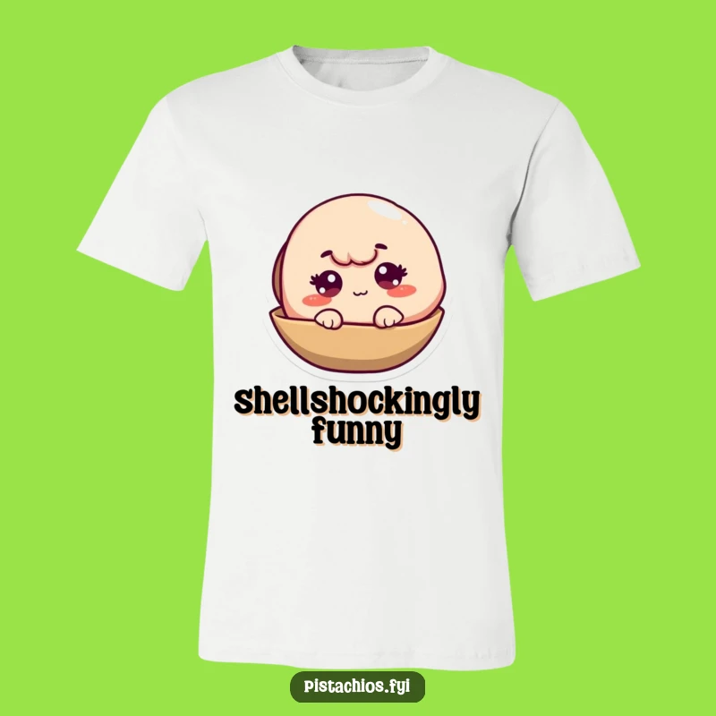 Funny Winking Pistachio Shell Tee: Wear Your Mischief with Style