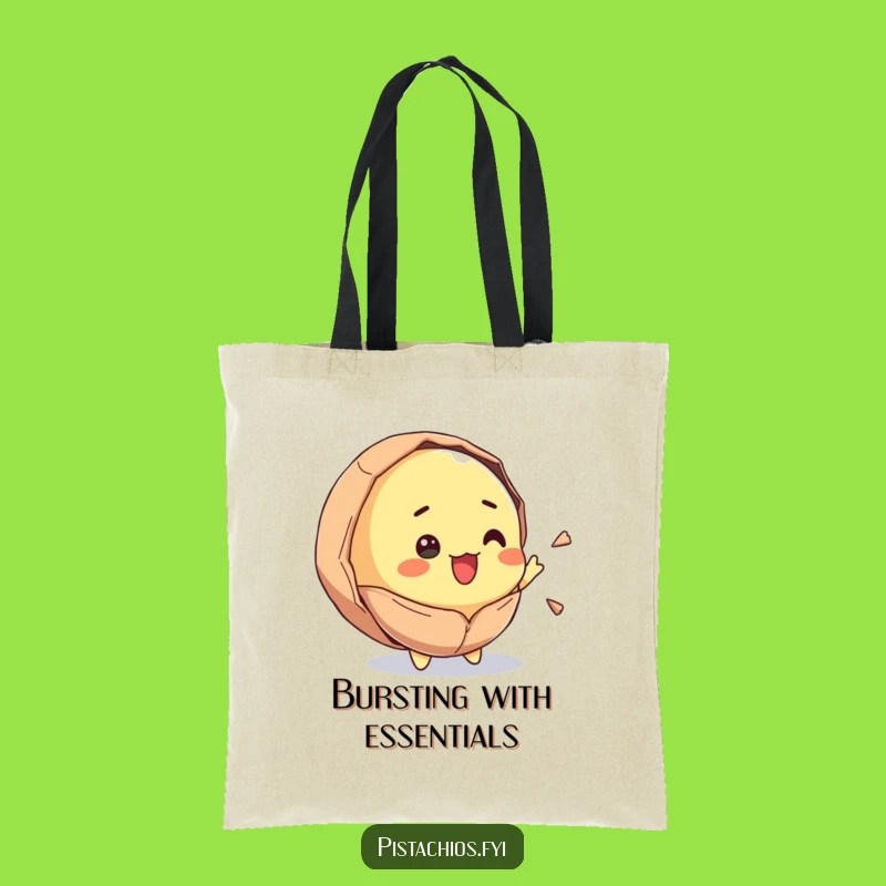 Funny Surprised Pistachio Tote Bag: Carry Your Laughter, A Hilarious Accessory