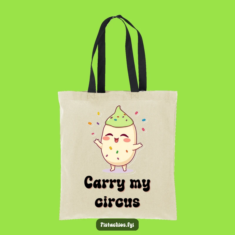 Funny Pistachio Juggling Tote Bag: Carry Your Fun with Hilarious Style!