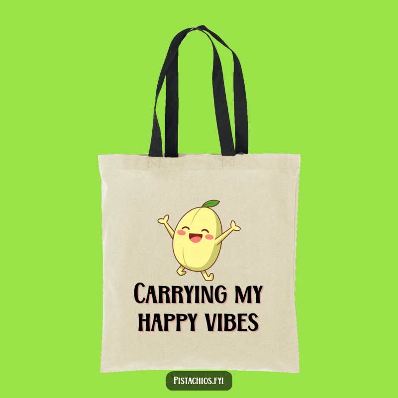 Funny Leaping Pistachio Character Tote Bag - Carry Fun & Nuts, Ideal Funny Gift