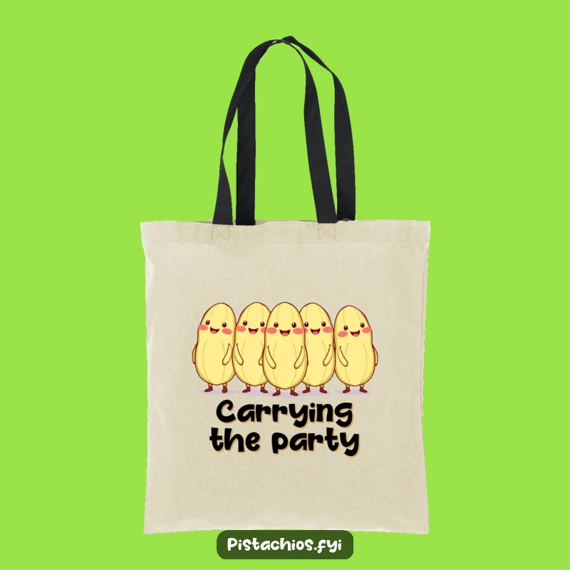 Funny Conga Line Pistachios Tote Bag: Carry Your Party Essentials