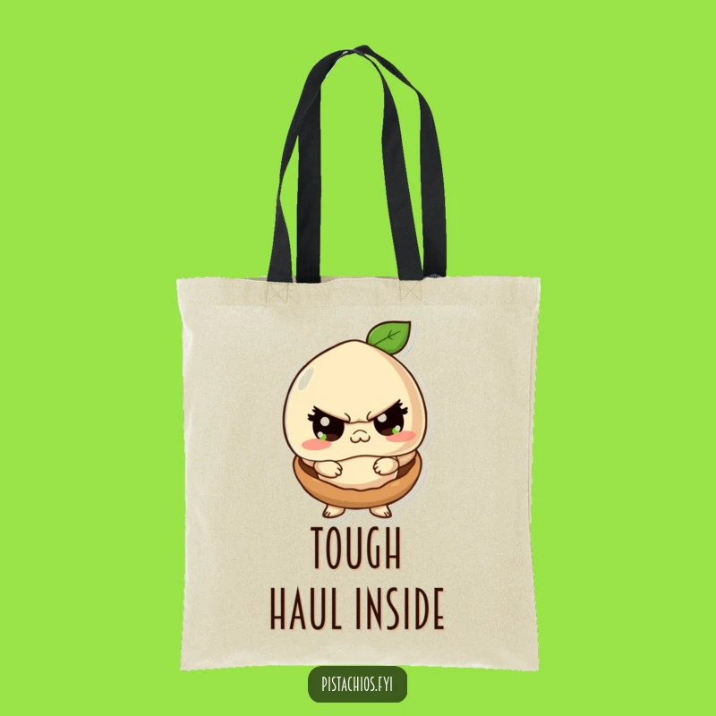 Funny Macadamia Tough Guy Tote Bag: Small Shell, Big Fun - Carry It!