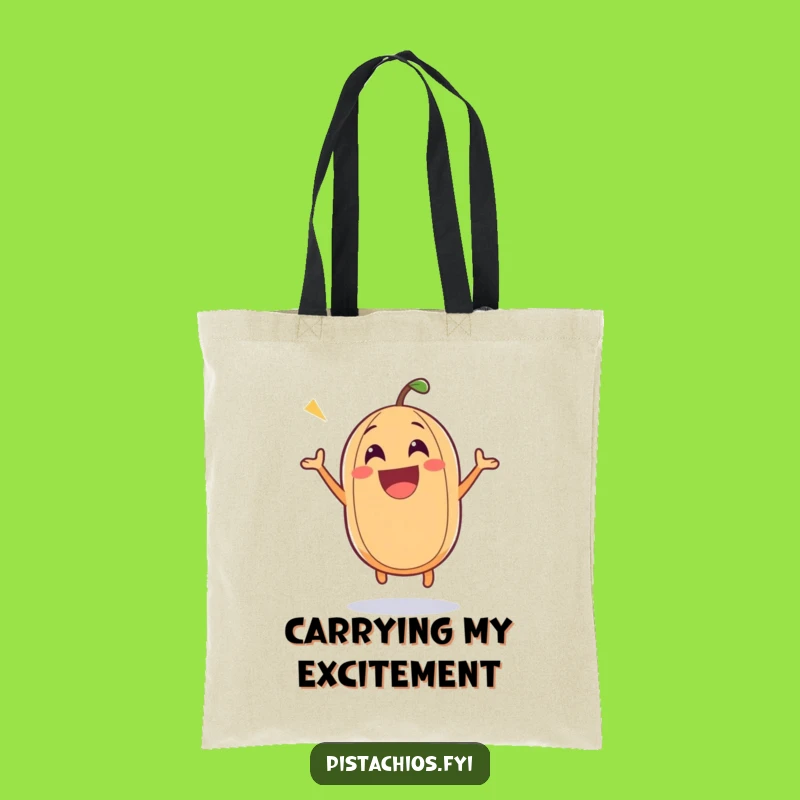 Funny Nutty Tote Bag: Joyful Bounce - Humorous Carry-all