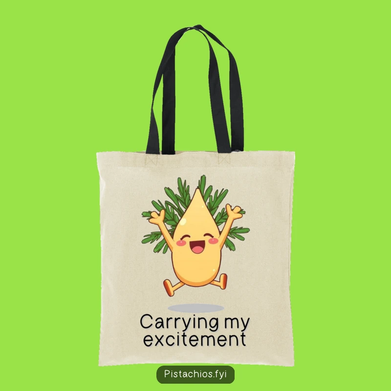 Funny Pine Nut Tote Bag - Leaping Excitement, Carry Your Joy!