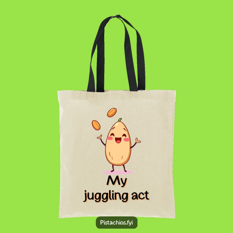Funny Juggling Almond Tote Bag: Carry Your Skills, Your Practical Funny Gift