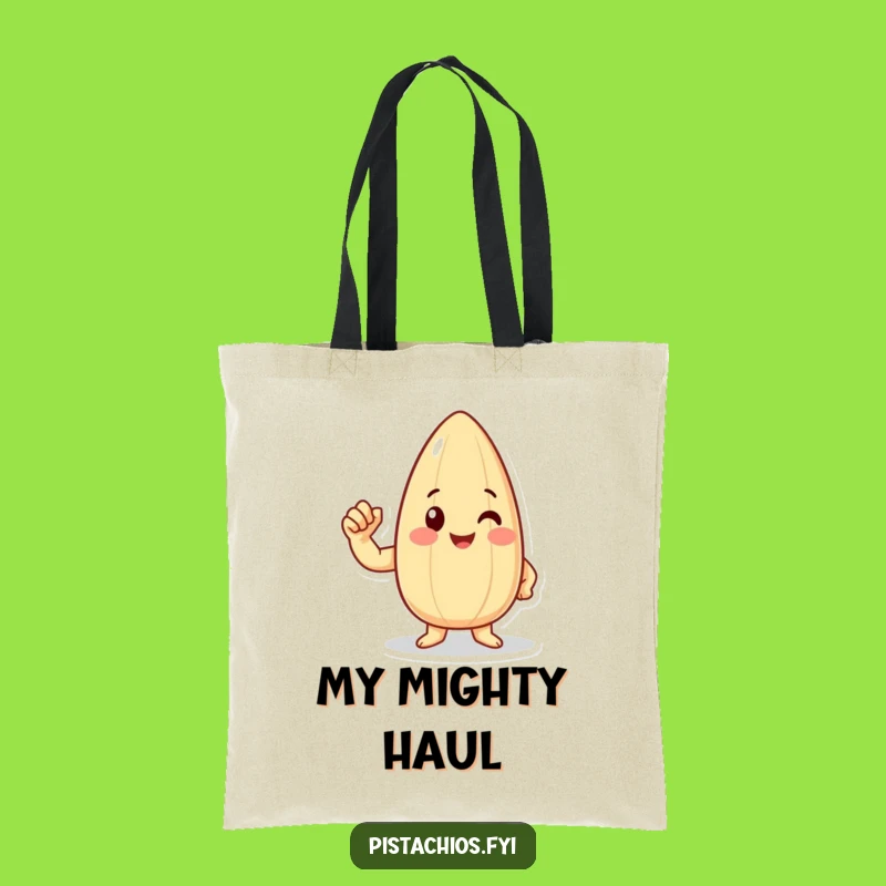 Funny Almond Flexing Tote Bag - Strong Cartoon Accessory