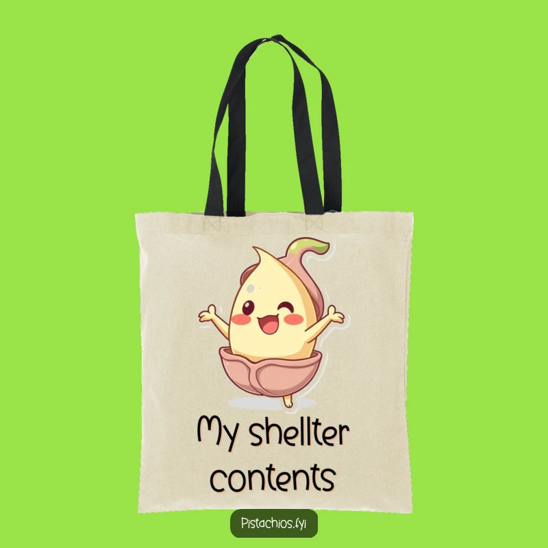 Funny Jubilant Pistachio Tote Bag - Nutty Cartoon Accessory