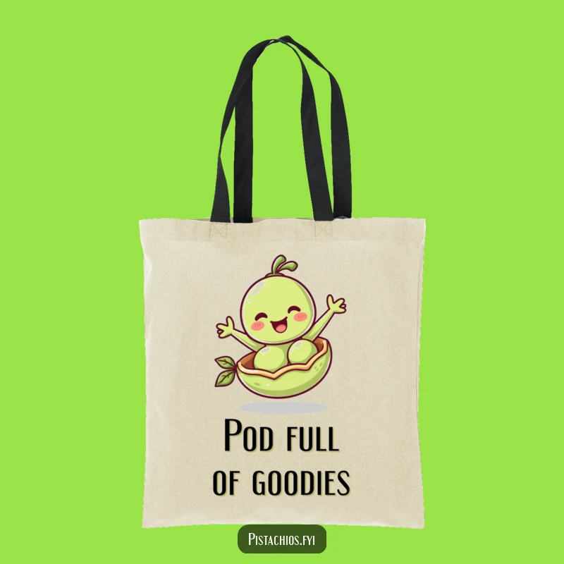 Funny Pea Pod Bounce Tote Bag: Lively and Hilarious Carry-All