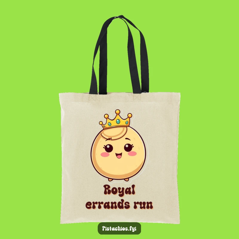 Funny Crowned Nut Tote Bag - Happy Accessory & Perfect Regal Gift